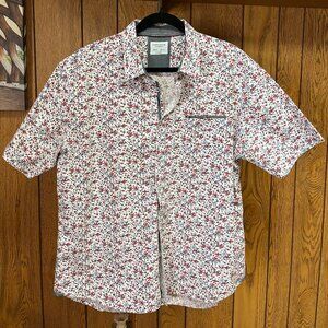 Sunrise Kingdom Custom Design Short Sleeve Button Down Cotton Shirt Sz XL